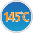 Maximum Service Temperature 145°C